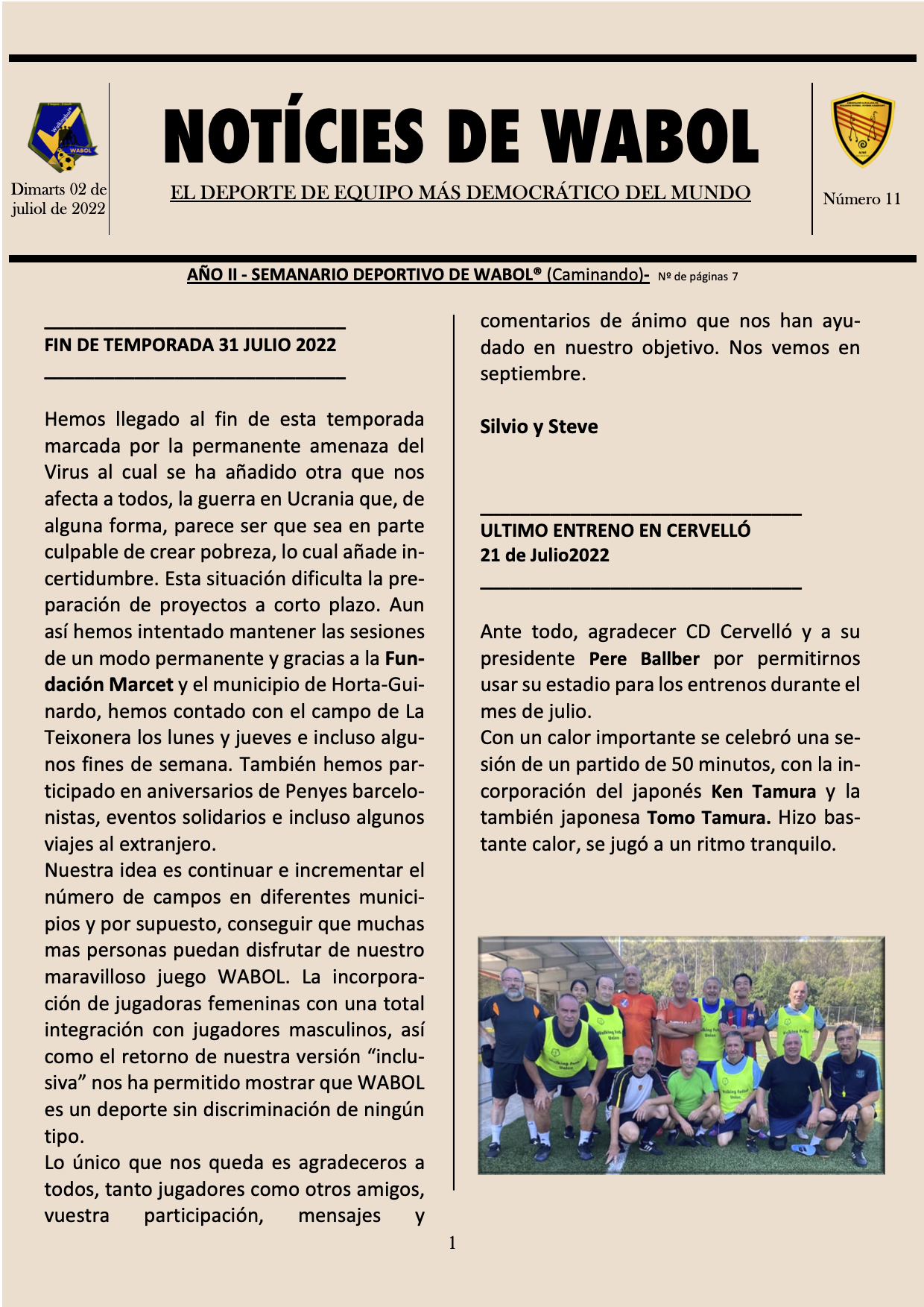 Imatge: Junts per tancar la temporada
